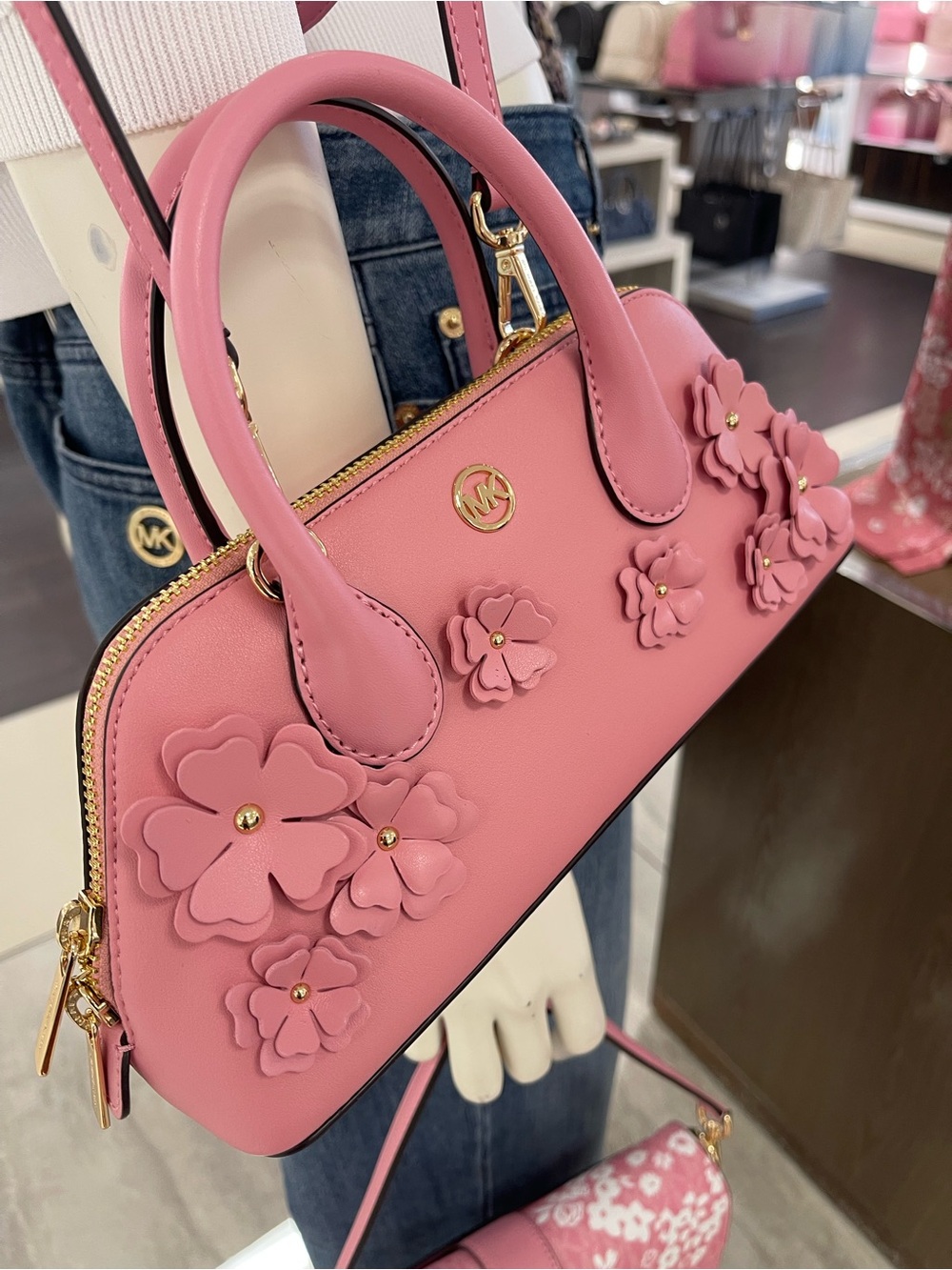 MICHAEL KORS Petra Small Floral Embellished Crossbody Bag
Carnation 
NWT - Picture 10 of 16